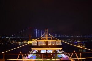 Bosphorus Dinner Cruise with Folk Dance and Live Performances - Dolmabahçe Palace at night: the classic Istanbul opening scene