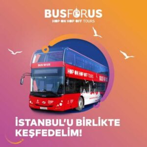Istanbul: 48-Hour Hop-On Hop-Off Double Decker Bus Ticket - How the blue and red routes connect across numbered stops