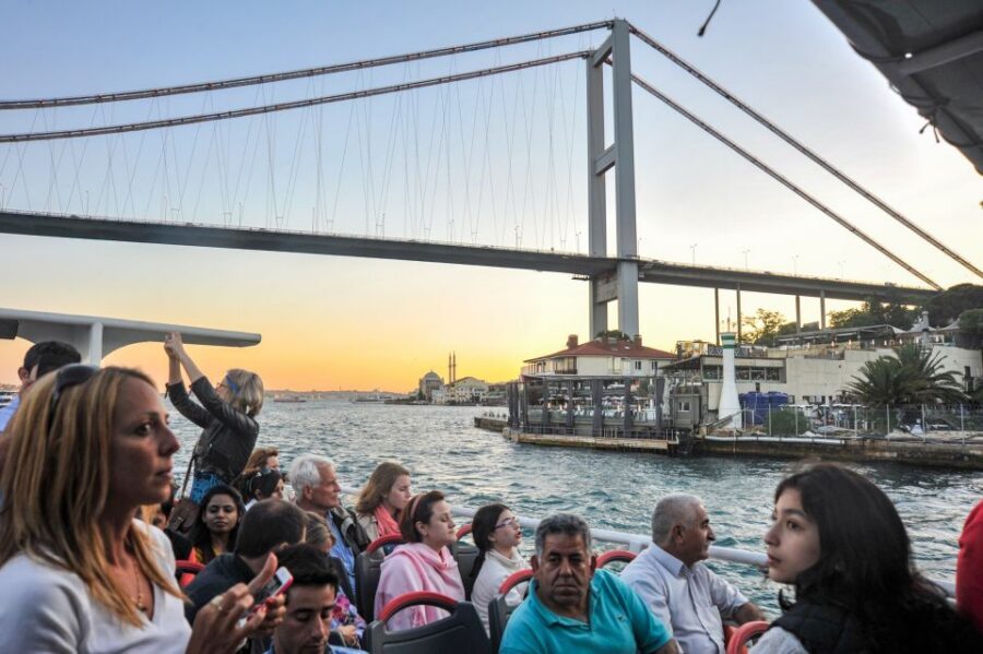 Istanbul: Bosphorus Cruise w/Audio Guide and Sunset Option - Galata Tower area: learning the city as it slides by